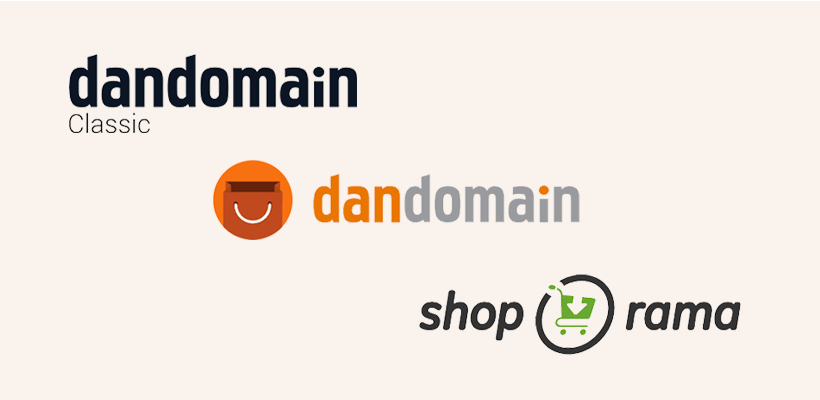 3 new widgets: DanDomain Webshop & Shoporama