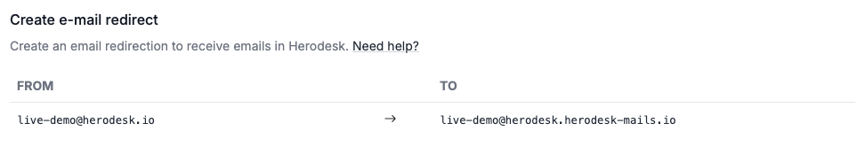 Herodesk custom sender domain