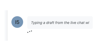 Herodesk live chat: Show when a customer is typing