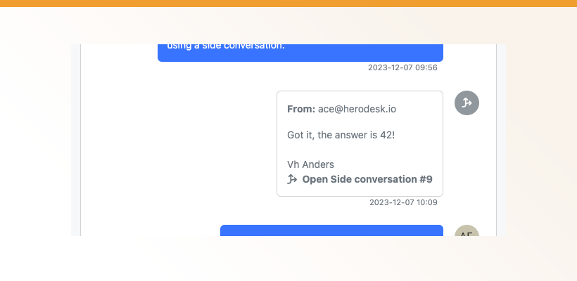 New feature: Side conversations