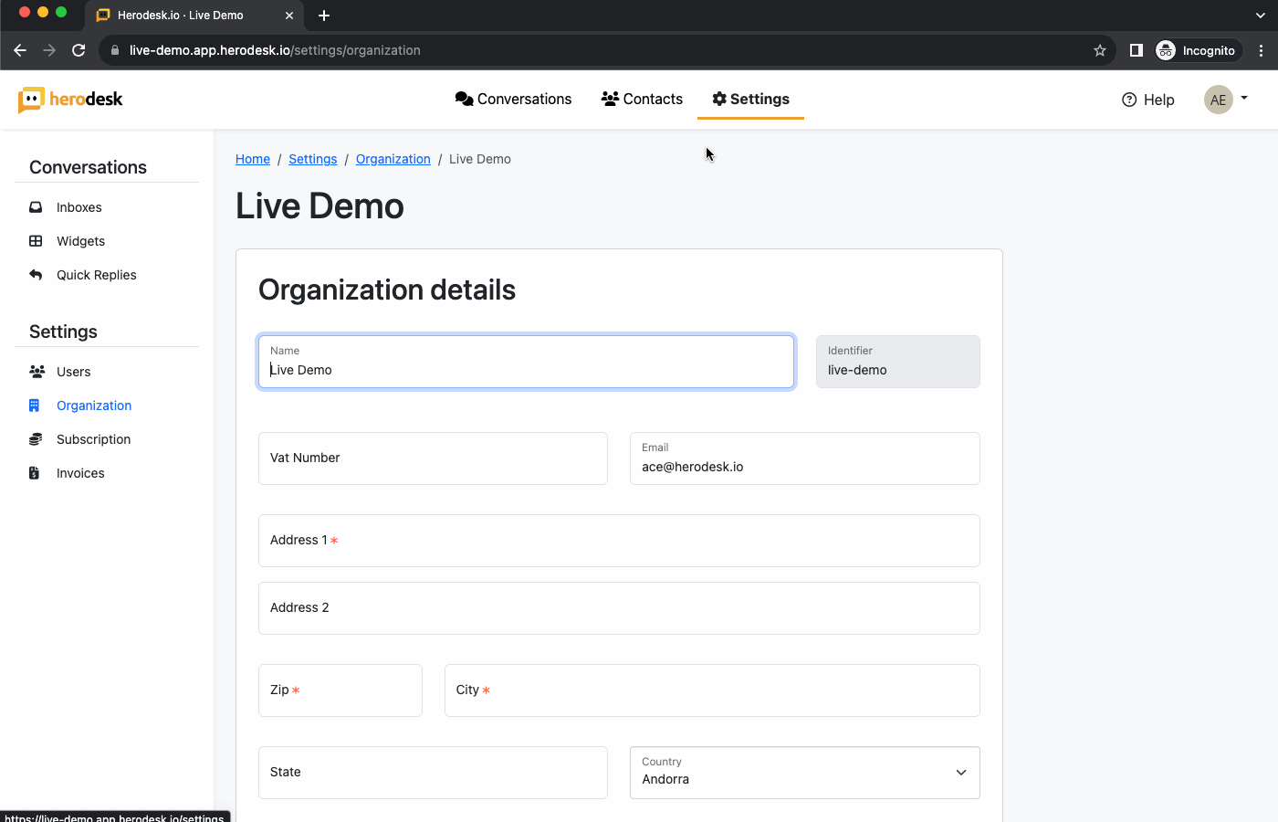 Quick replies in Herodesk