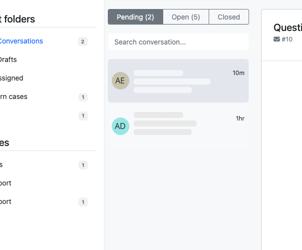 Conversation Status shows who’s waiting